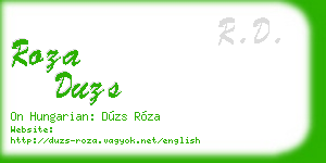 roza duzs business card